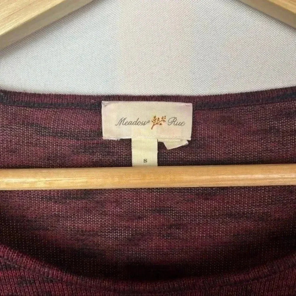 Anthropologie Meadow Rue Red Pierson Space Dyed Long Sleeve Top S - Picture 6 of 8